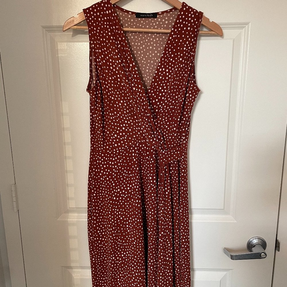 Seanna Faux Wrap Knit Dress / StitchFix / Size L / Burnt Orange / New with Tags